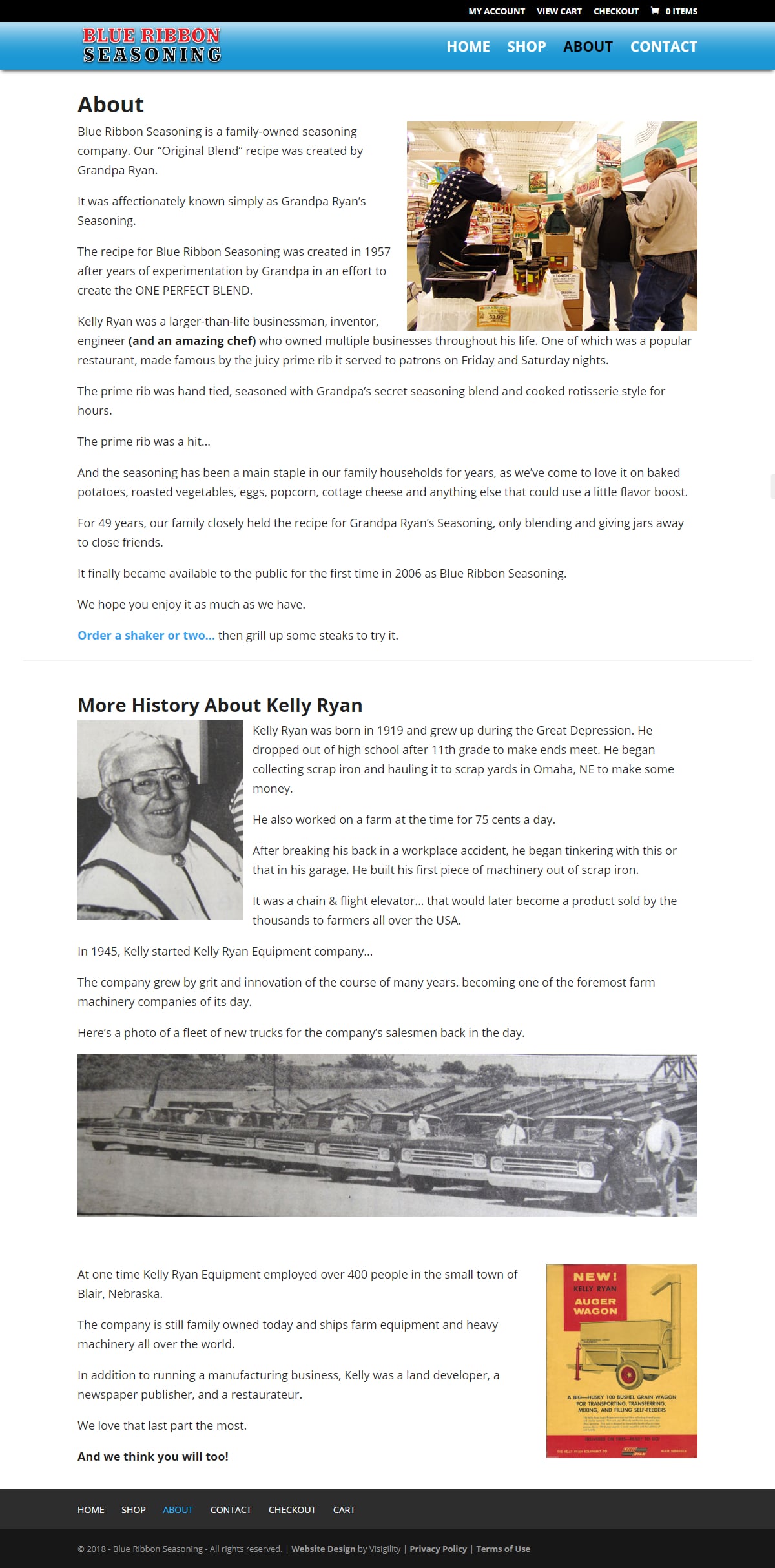 Blue Ribbon Chef About Page Layout