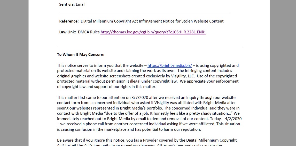 DMCA Takedown Notice